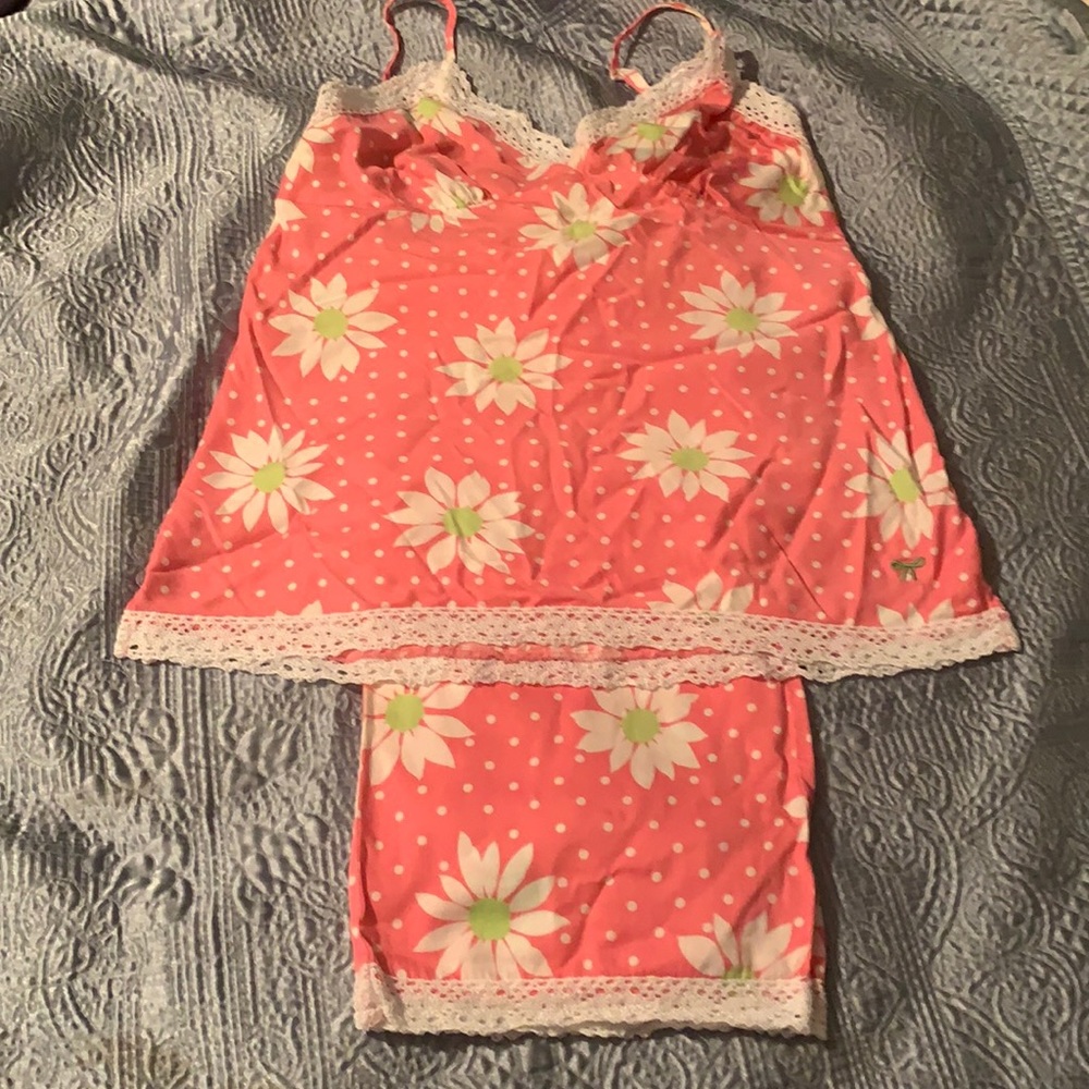 Victoria’s Secret Pink Daisy Floral PJ Set XS